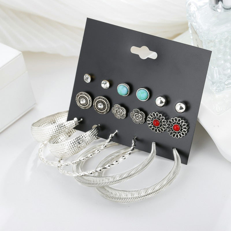 Scintillare by Sukkhi Elegant Oxidised Stud & Hoop Earring Combo for Women