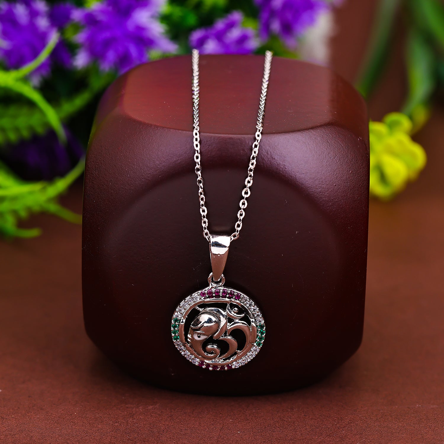 Pissara by Sukkhi Incrediable 925 Sterling Silver Cubic Zirconia Pendant With Chain For Women And Girls|with Authenticity Certificate, 925 Stamp & 6 Months Warranty