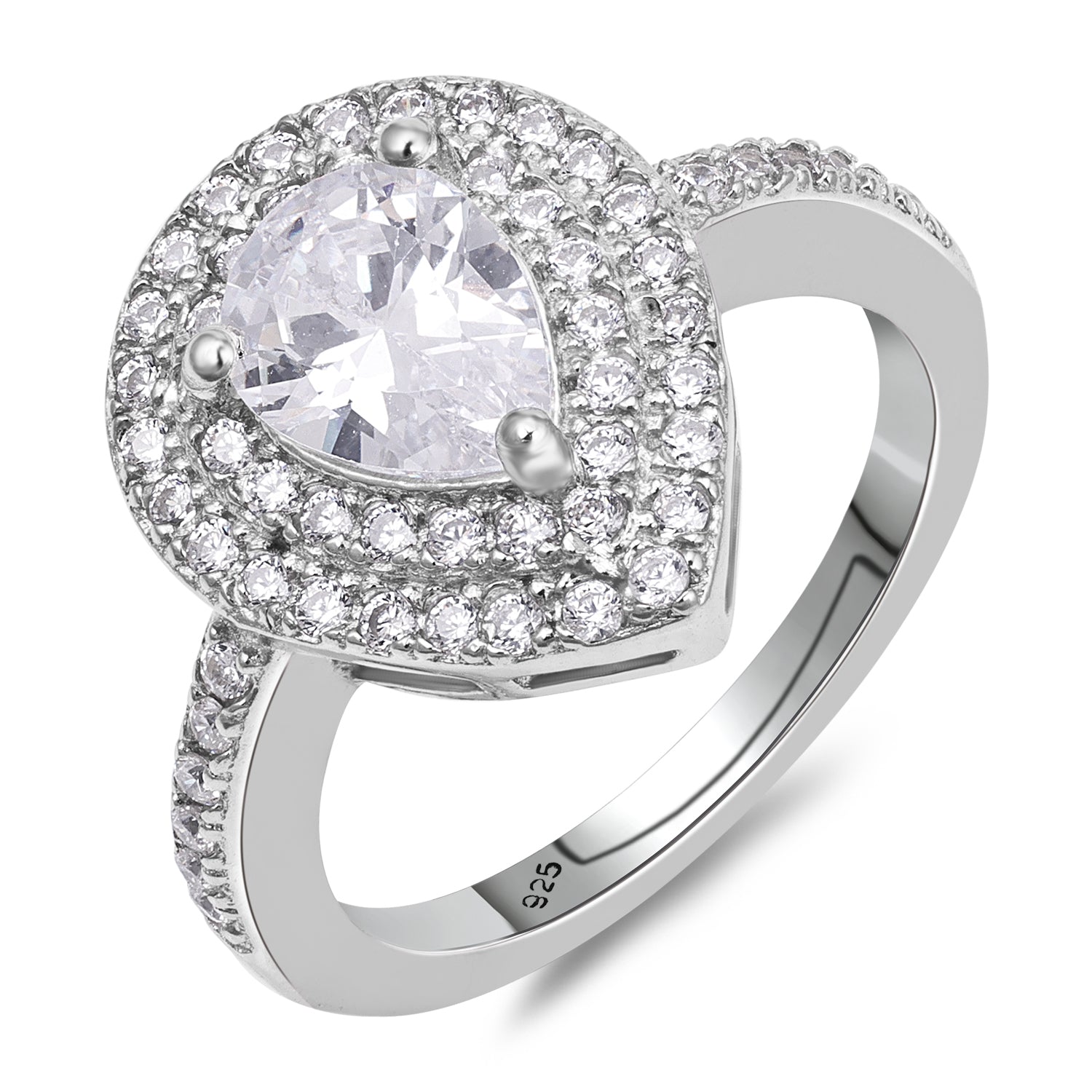 Pissara by Sukkhi Lovely 925 Sterling Silver Cubic Zirconia Finger Ring For Women And Girls|with Authenticity Certificate, 925 Stamp & 6 Months Warranty