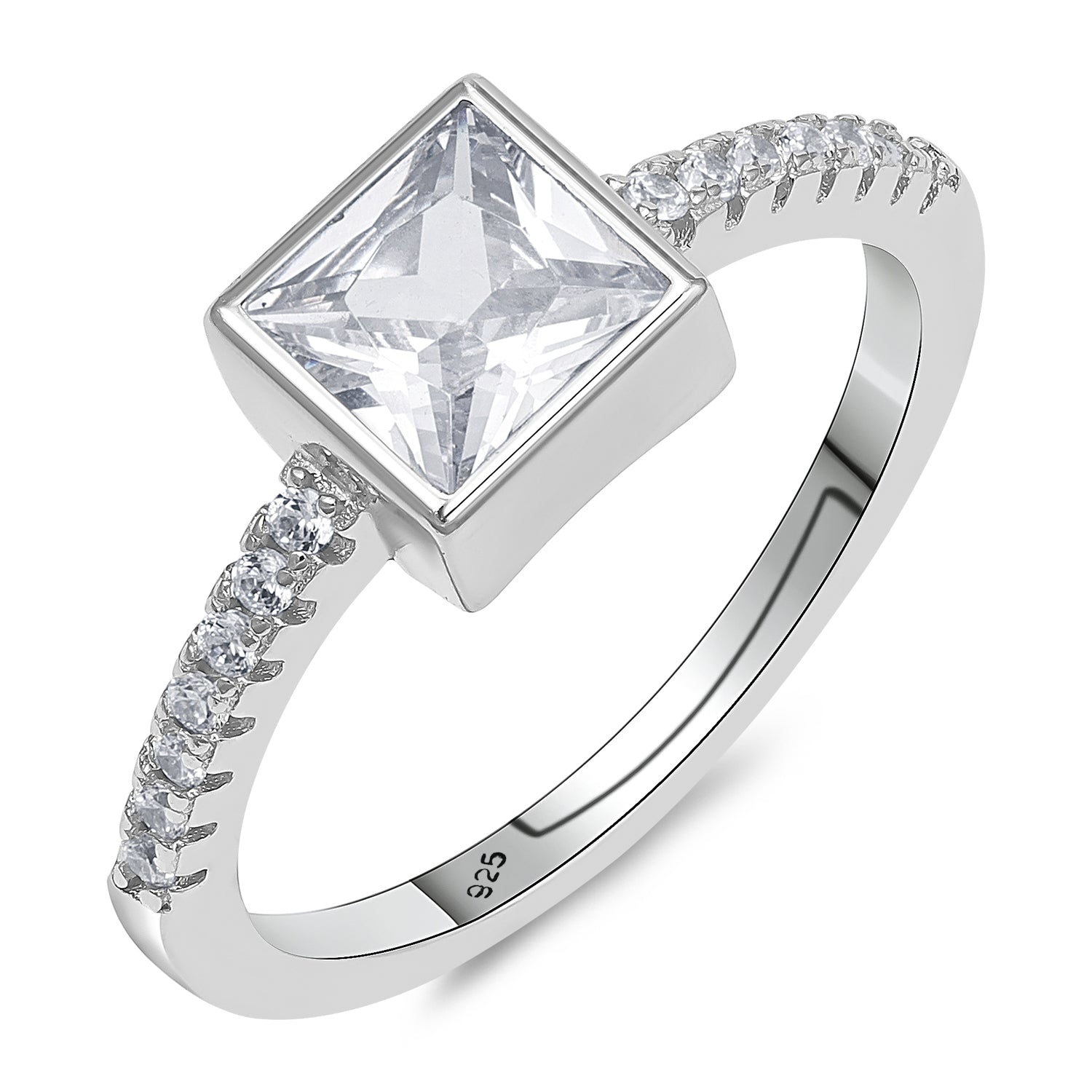 Pissara by Sukkhi Lovely 925 Sterling Silver Cubic Zirconia Finger Ring For Women And Girls|with Authenticity Certificate, 925 Stamp & 6 Months Warranty