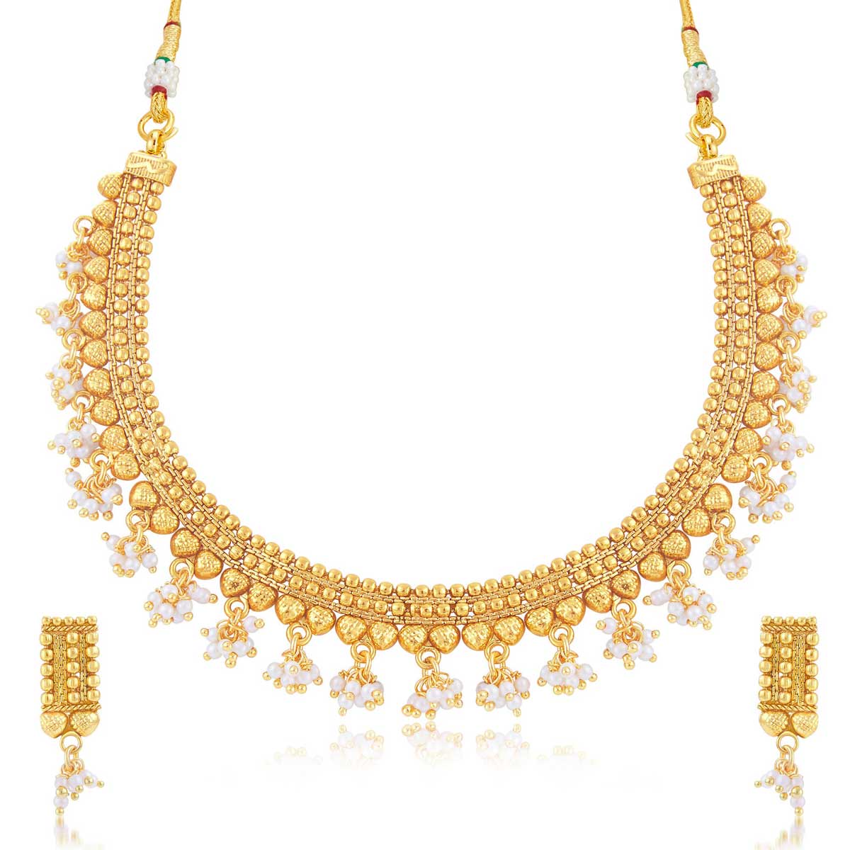 Sukkhi Glorious Gold Plated Choker Necklace Set For Women