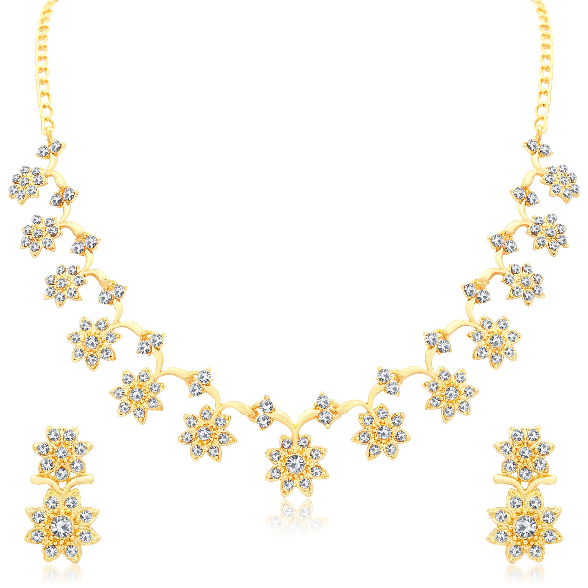 Sukkhi Stylish Gold Plated Collar Necklace set For Women-2