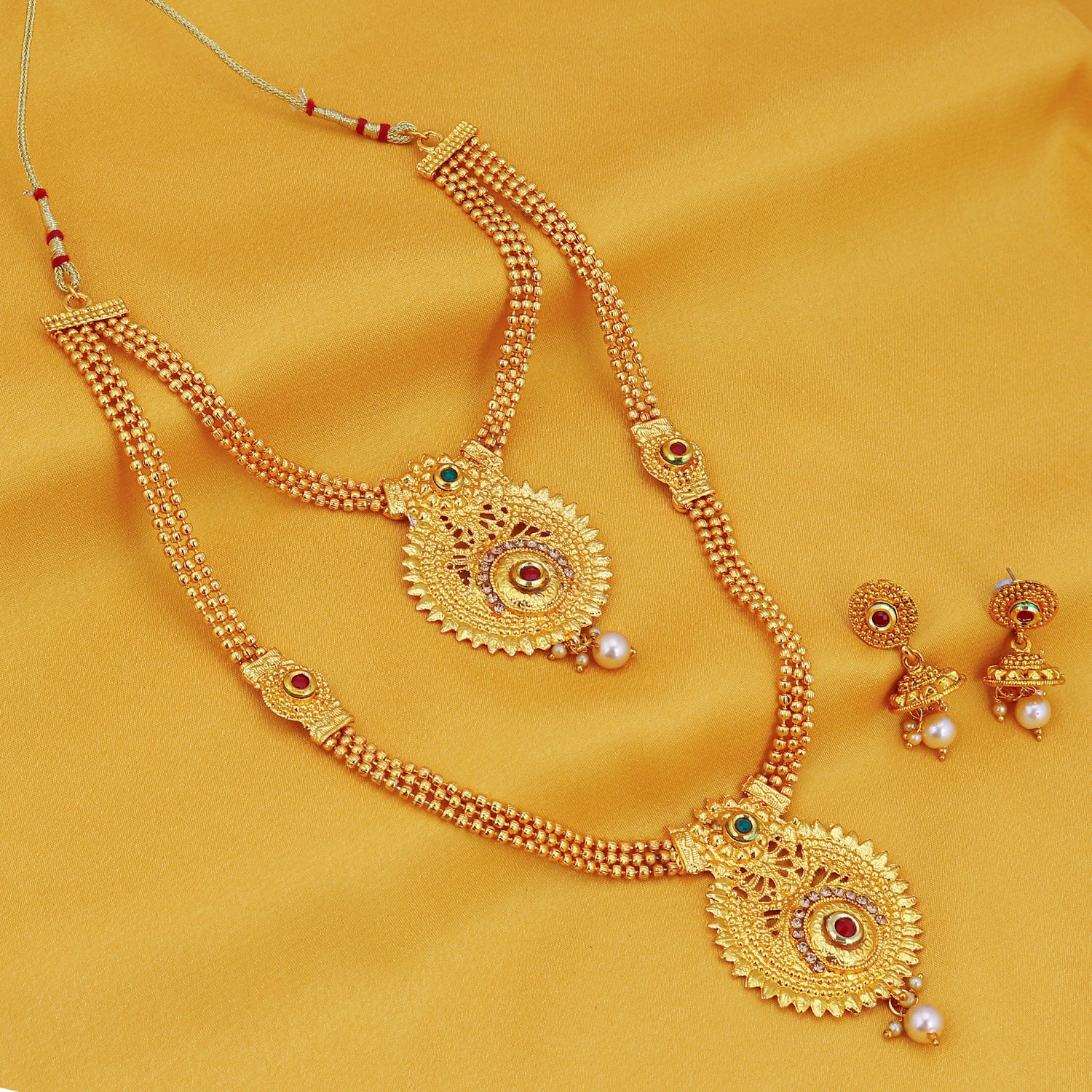 Sukkhi Cluster Gold Plated Necklace Set For Women