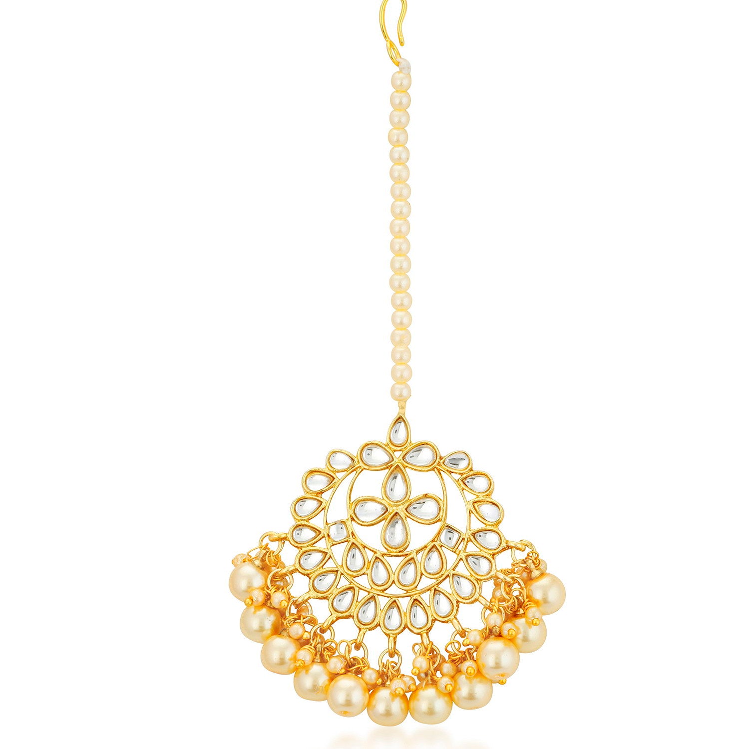 Sukkhi Trendy Gold Plated Kundan & Pearl Choker Necklace Set Worn By Karisma Kapoor