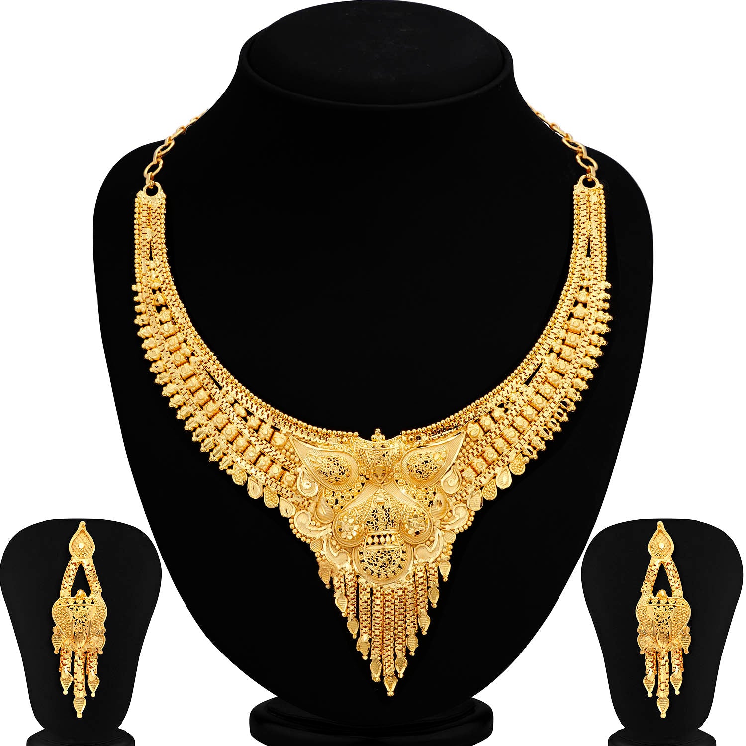 Sukkhi Designer Alloy 24 Carat 1 Gram Gold Jewellery Necklace Set for Women