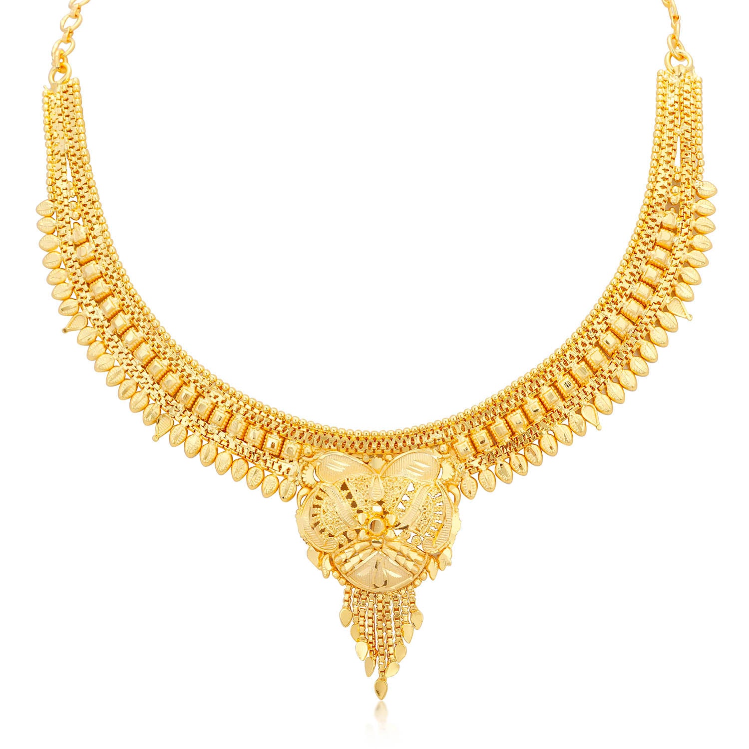Sukkhi Brilliant Alloy 24 Carat 1 Gram Gold Jewellery Necklace Set for Women
