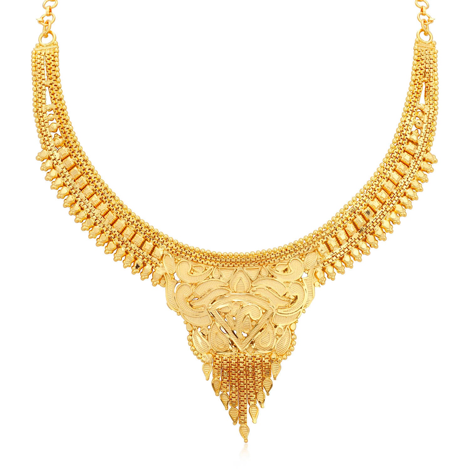 Sukkhi Stylish Alloy 24 Carat 1 Gram Gold Plated Jewellery Necklace Set for Women