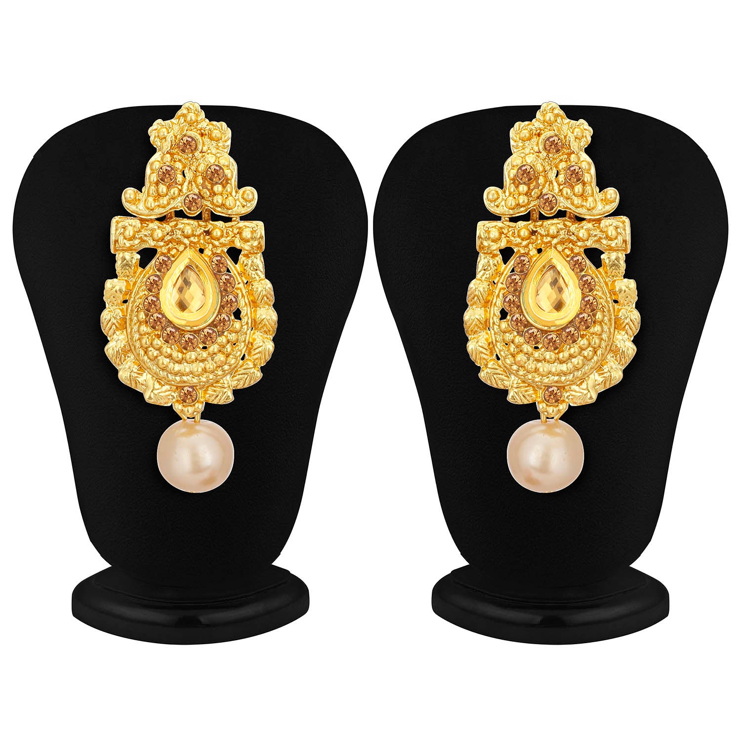 Sukkhi Cluster Gold plated Long Haram Necklace Set for Women