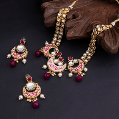 Sukkhi Excellent Gold Plated Necklace Set for Women