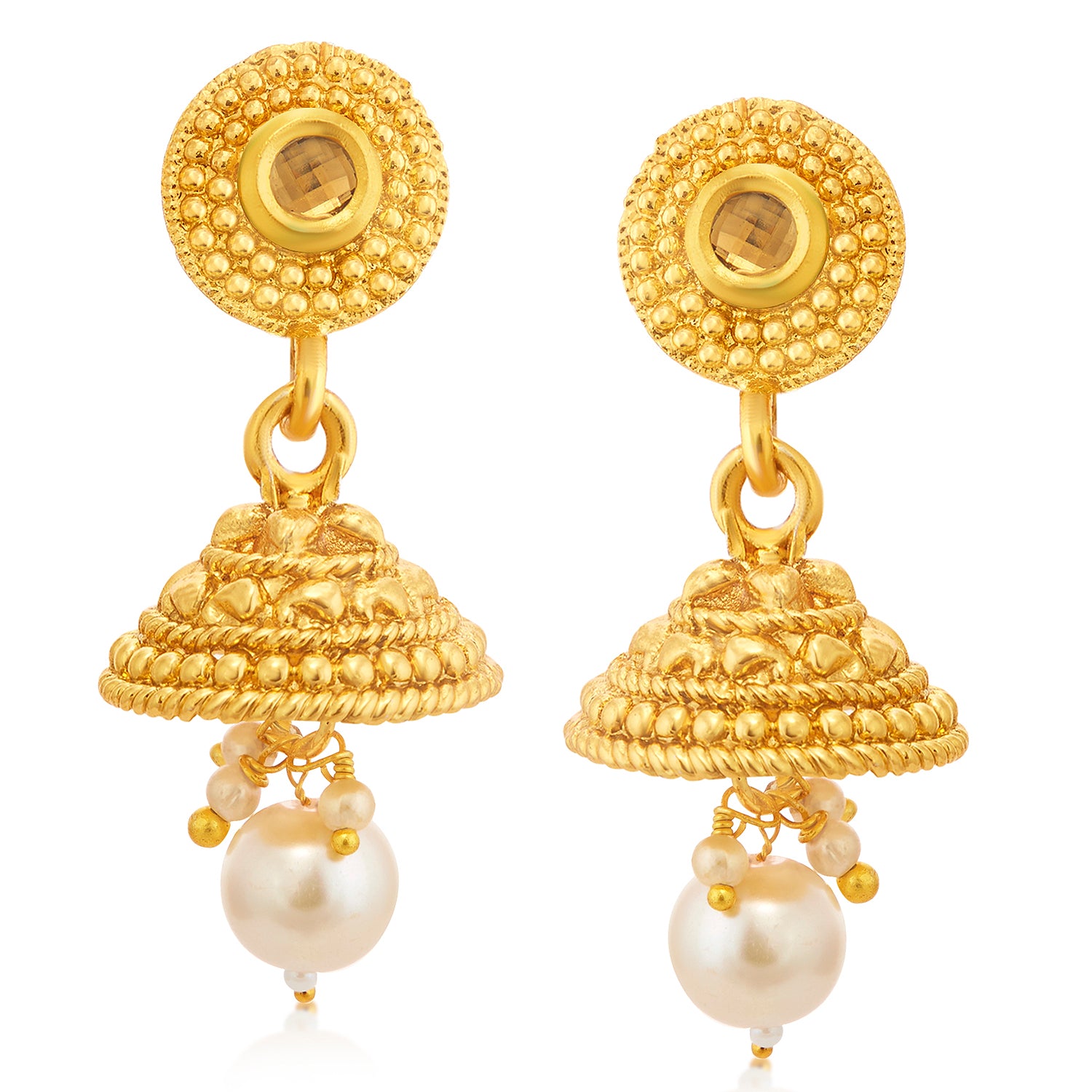 Sukkhi Gleaming LCT Gold Plated Pearl Long Haram Necklace Set For Women