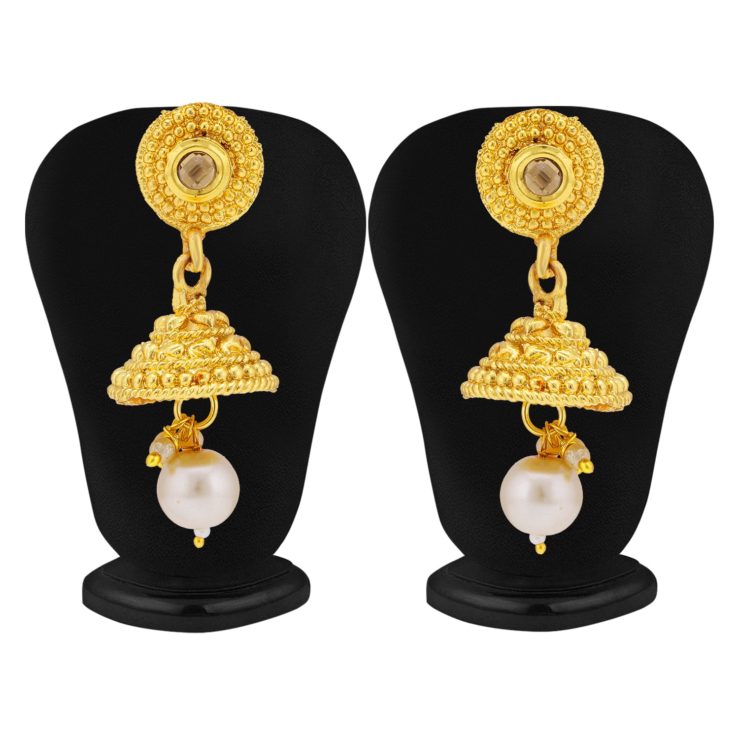 Sukkhi Gleaming LCT Gold Plated Pearl Long Haram Necklace Set For Women