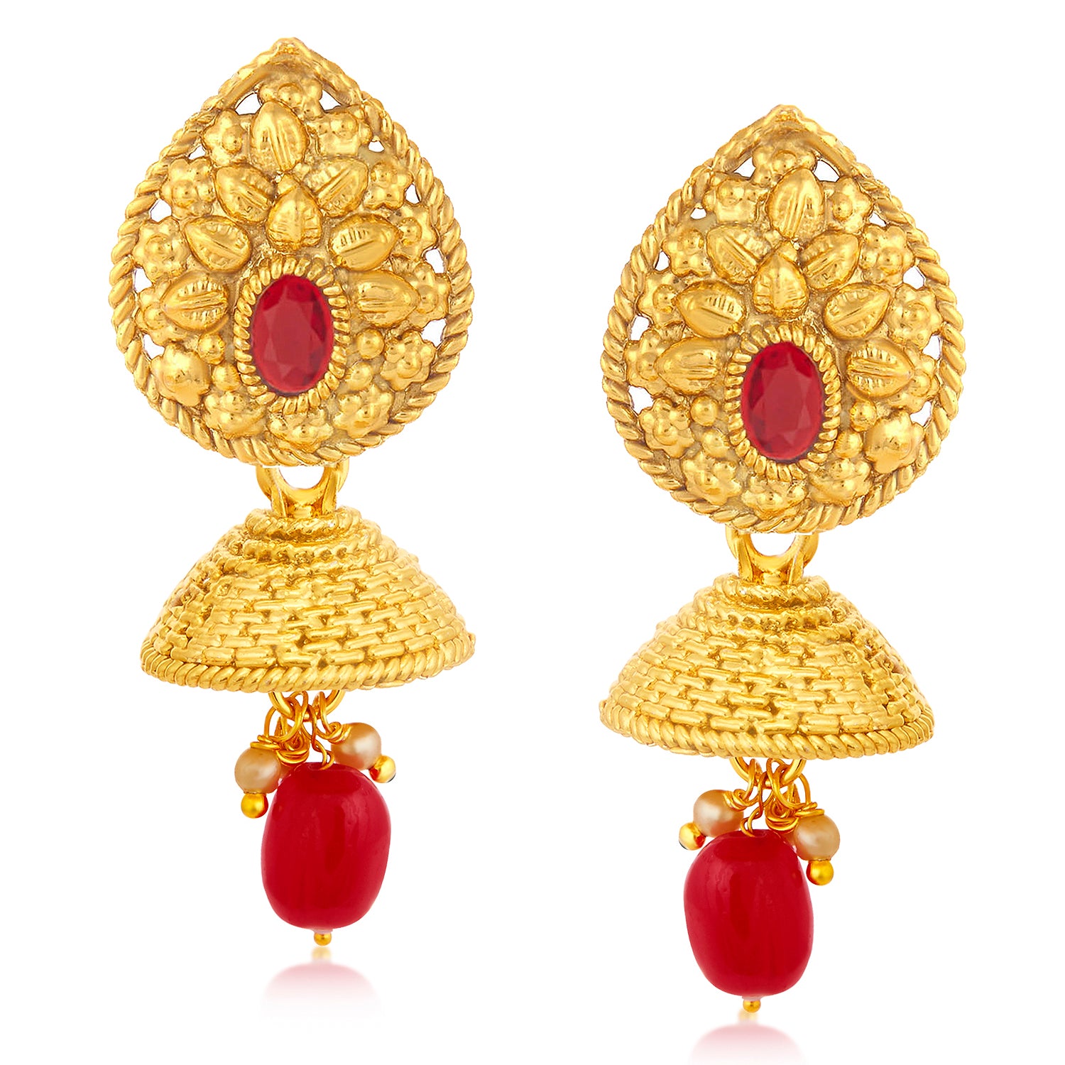 Sukkhi Classic Gold Plated Pearl Long Haram Necklace Set For Women