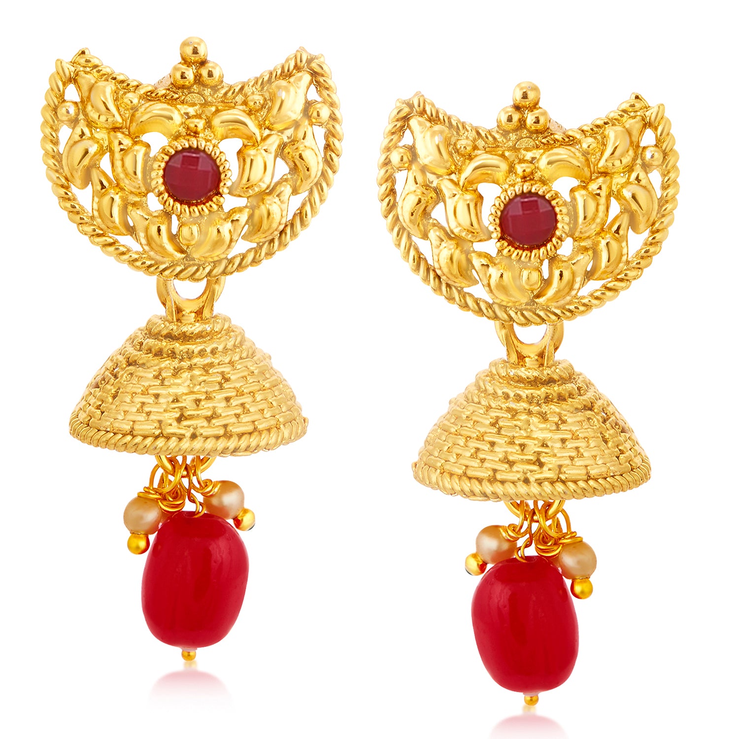 Sukkhi Floral LCT Gold Plated Long Haram Necklace Set For Women