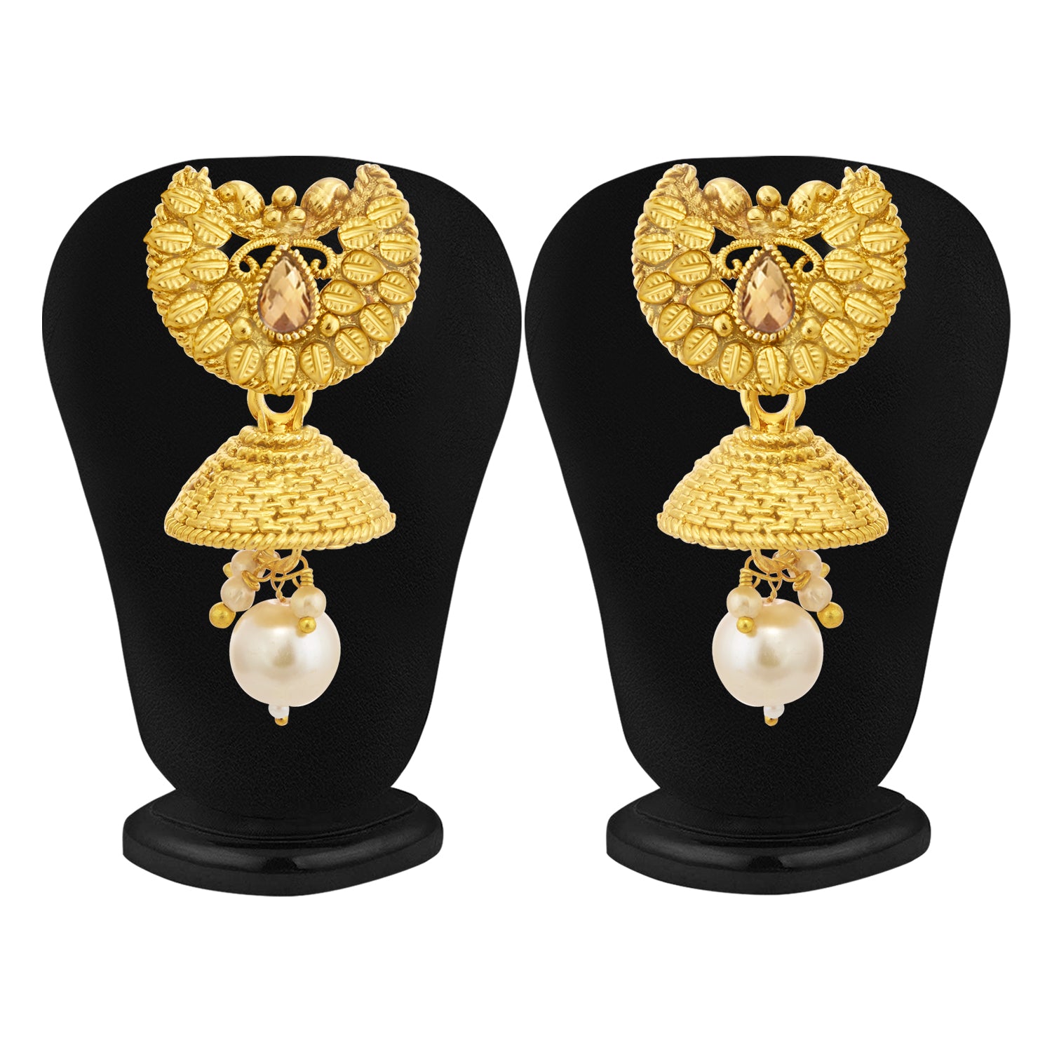 Sukkhi Gleaming LCT Gold Plated Pearl Long Haram Necklace Set For Women