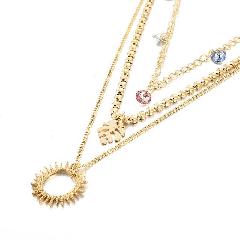 Scintillare by Sukkhi Astonish Multi Layered Gold Plated Necklace for Women