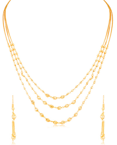 Sukkhi Brilliant String Gold Plated Necklace Set for Women