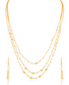 Sukkhi Modern 3 String Gold Plated Necklace Set for Women
