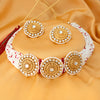 Sukkhi Splendid Pearl Gold Plated Kundan Choker Necklace Set for Women