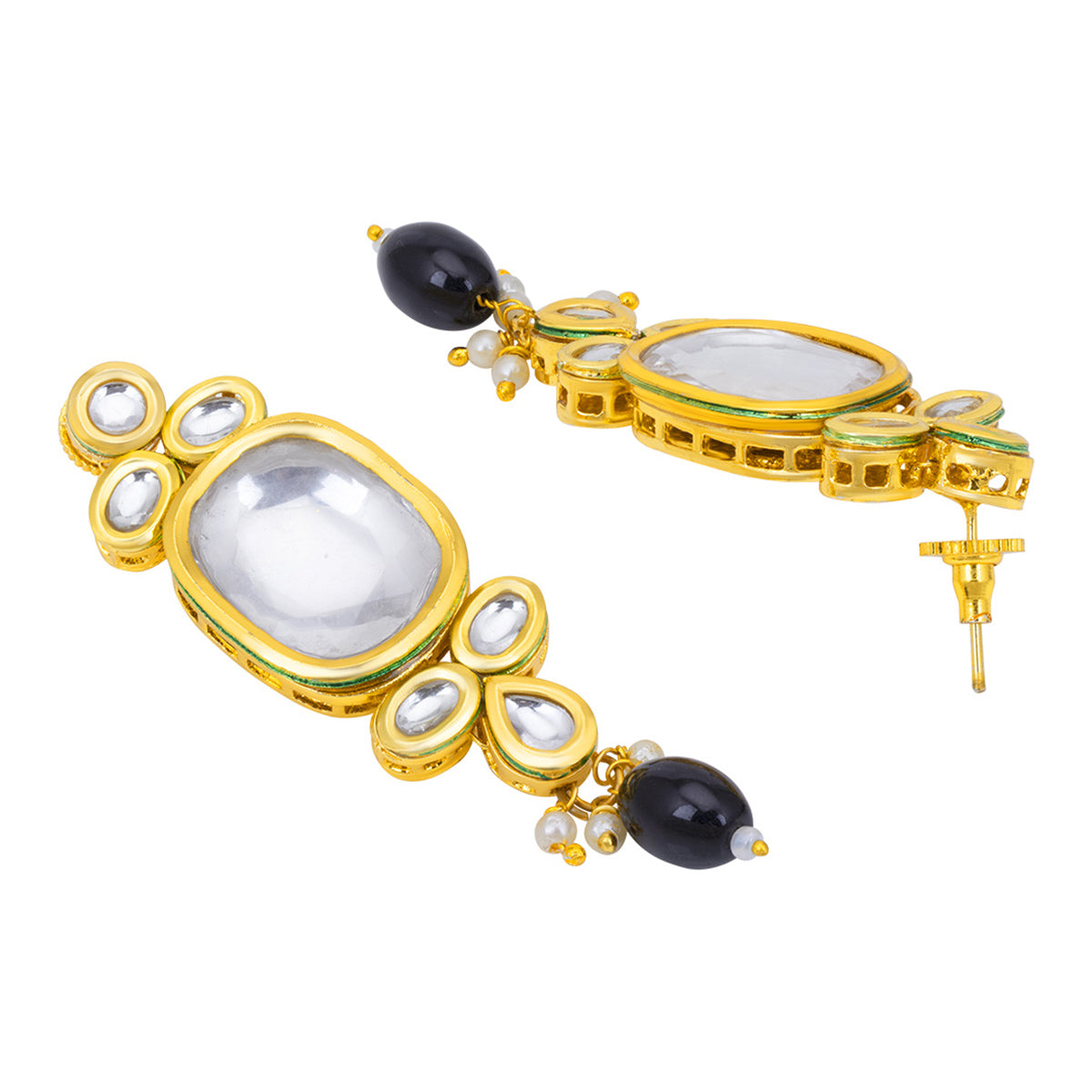 Sukkhi Delightful Pearl Gold Plated Kundan Choker Necklace Set for Women (NS100442)