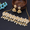 Sukkhi Shimmering Pearl Gold Plated Choker Necklace Set for Women
