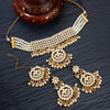 Sukkhi Amazing Gold Plated Kundan & Pearl Choker Necklace Set for Women