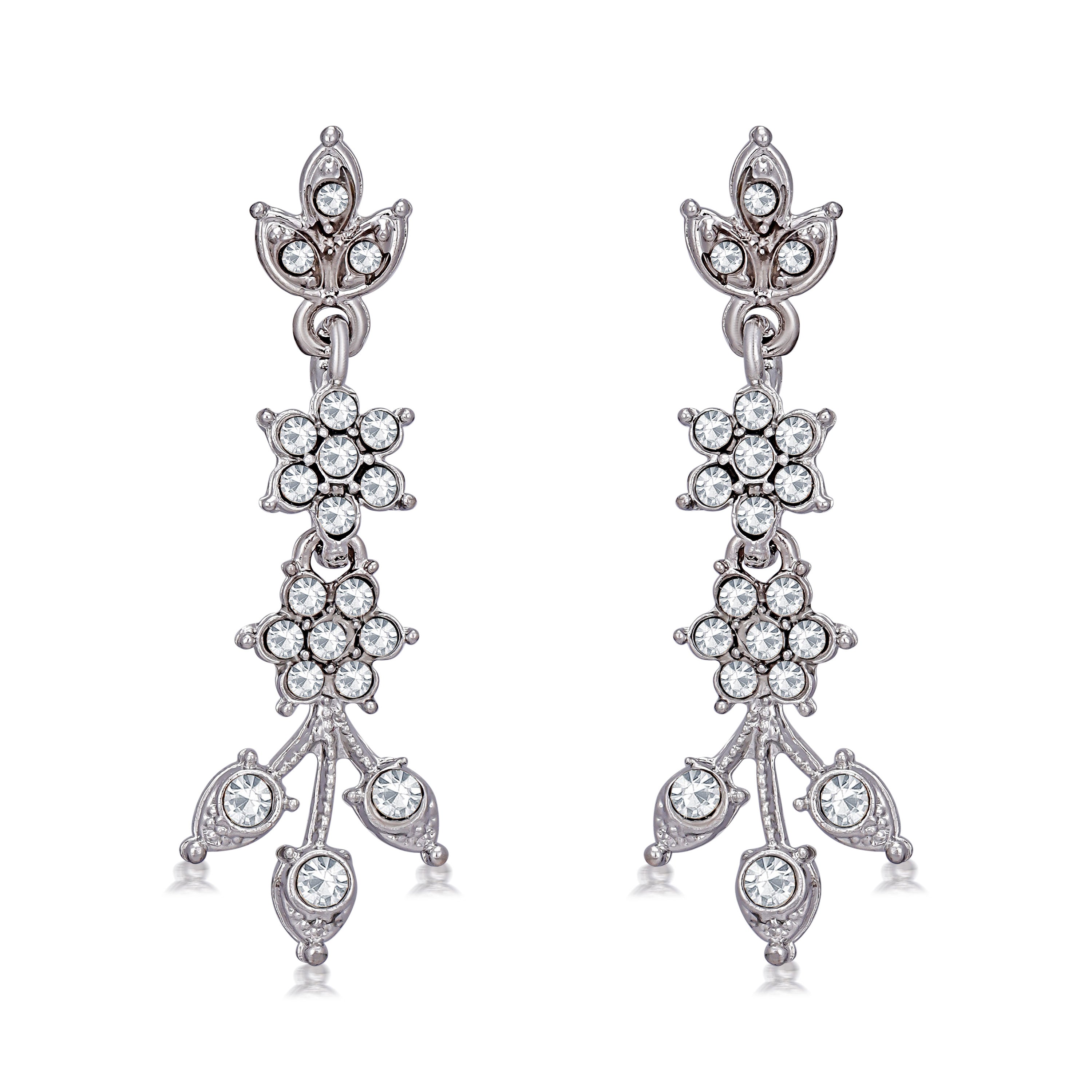 Sukkhi Padmavti Traditional Rhodium Plated Austrian Diamond Princess Necklace Set for Women