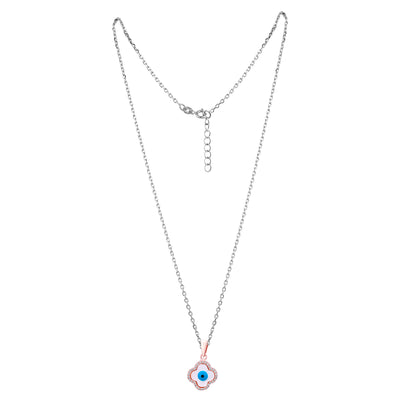 Pissara by Sukkhi Evil Eye Dazzling 925 Sterling Silver Cubic Zirconia Pendant With Chain For Women And Girls|with Authenticity Certificate, 925 Stamp & 6 Months Warranty