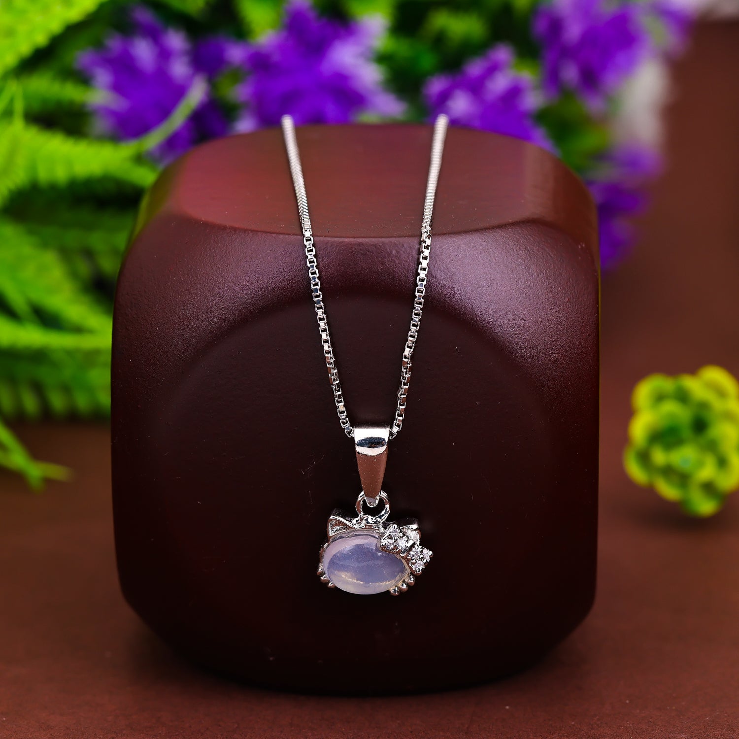 Pissara by Sukkhi Spectacular 925 Sterling Silver Cubic Zirconia Pendant With Chain For Women And Girls|with Authenticity Certificate, 925 Stamp & 6 Months Warranty