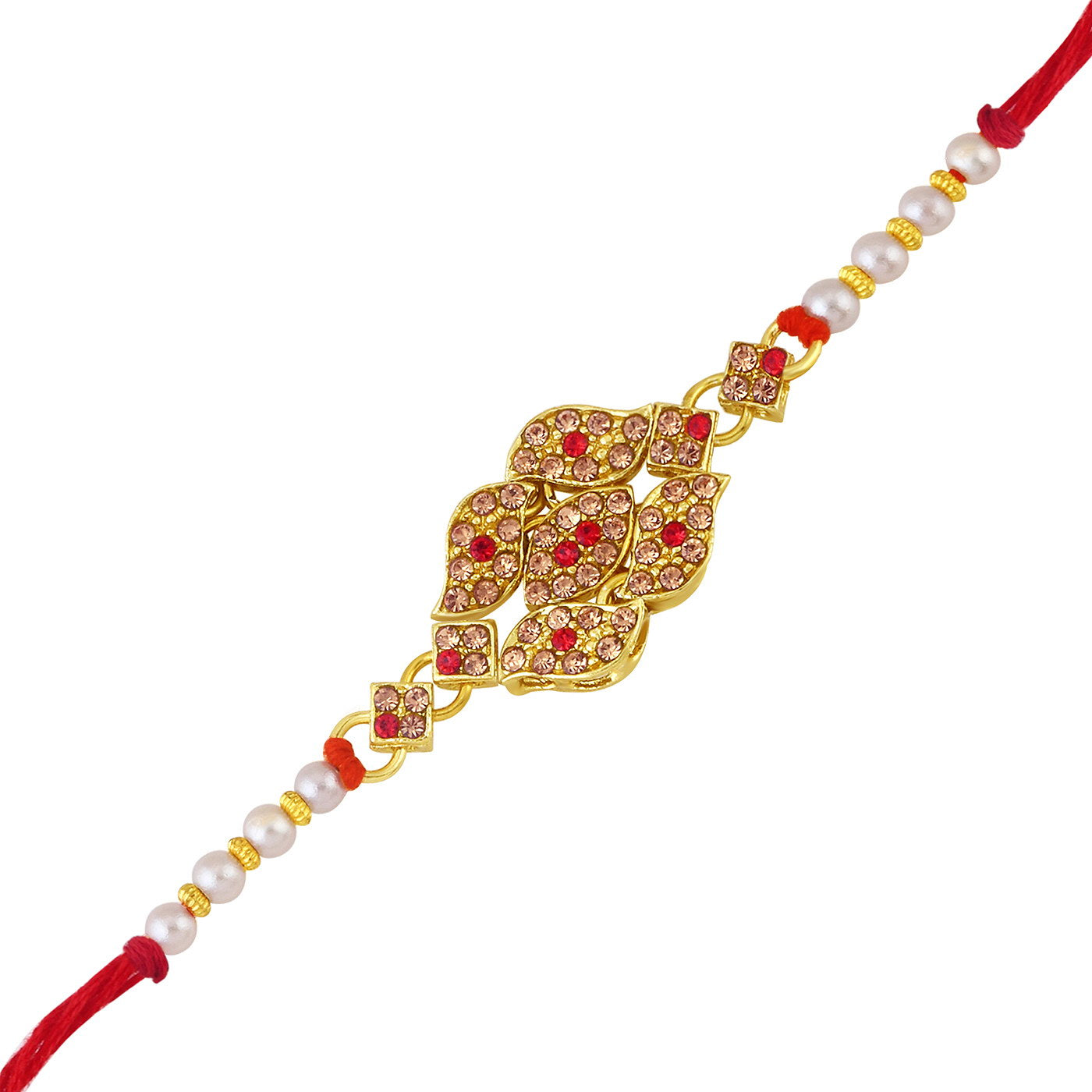 Sukkhi Ravishing Gold Plated Rakhi with Roli Chawal and Raksha Bandhan Greeting Card For Men
