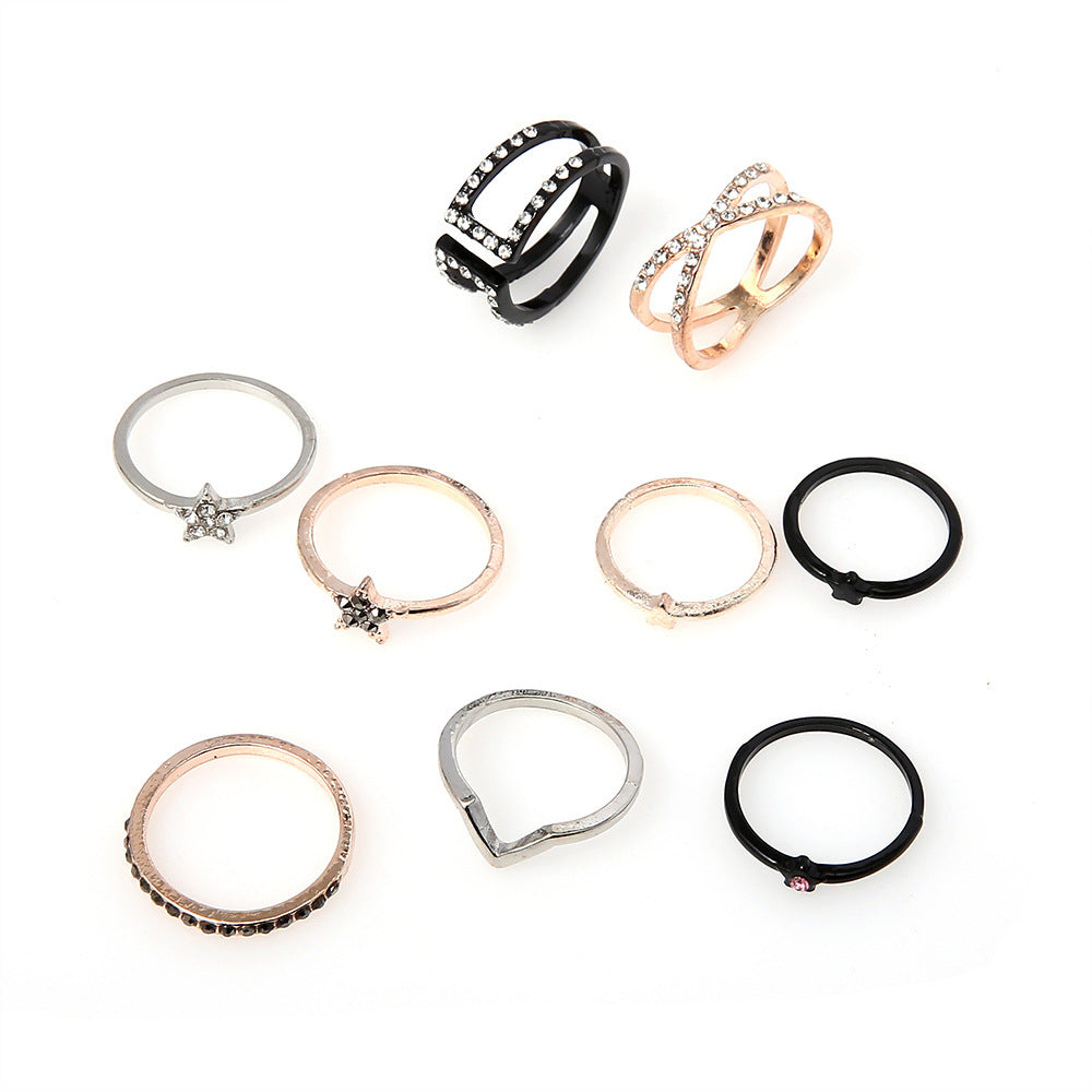 Scintillare by Sukkhi Astonish Rhodium Plated Ring Combo for Women