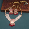 Sukkhi Ruby Gold Plated Kundan & Pearl Choker Necklace Set For Women