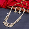 Sukkhi Golden Gold Plated Kundan & Pearl Long Necklace Set For Women