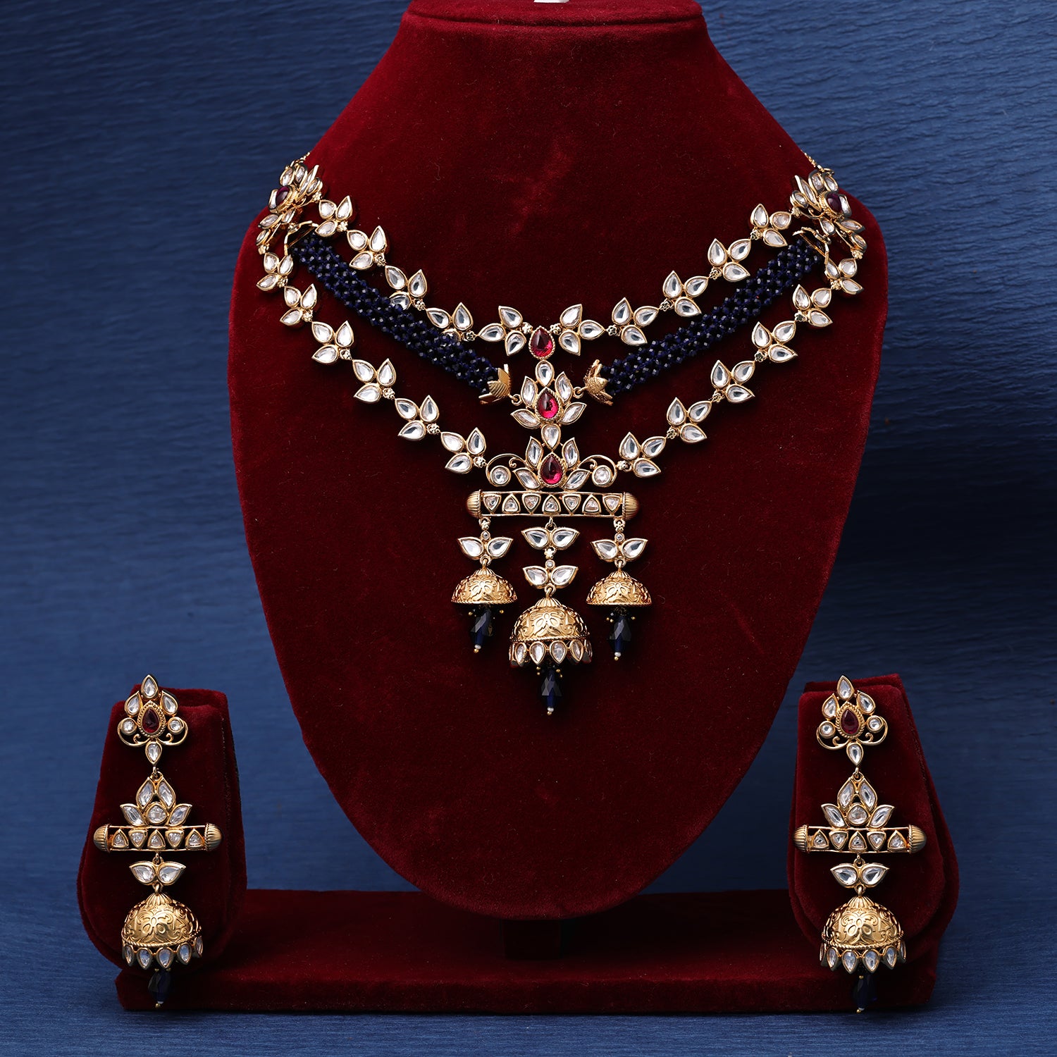 Sukkhi Darling Gold Plated Kundan & Pearl Golden Necklace Set for Women