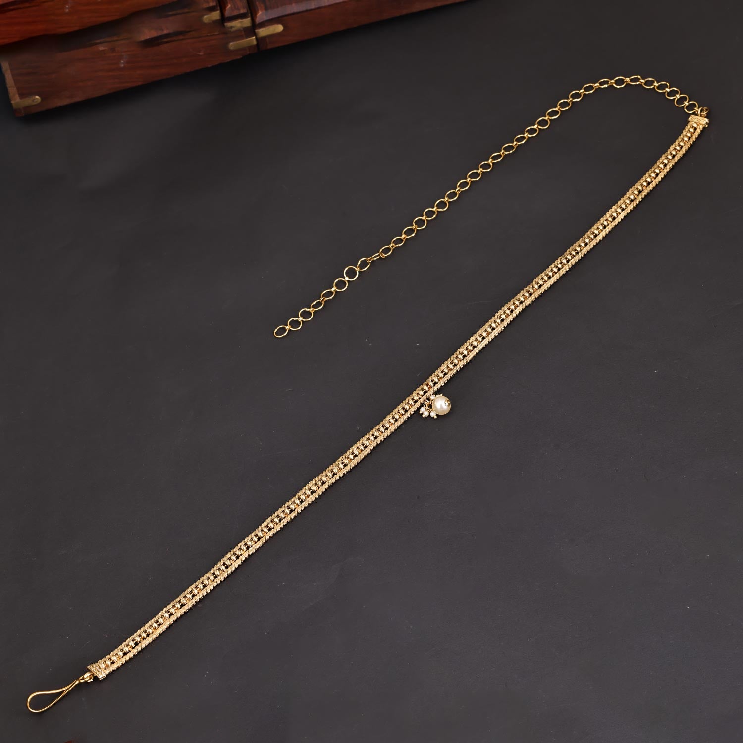 Sukkhi Statuesque Gold Plated Pearl Golden Kamarband for Women