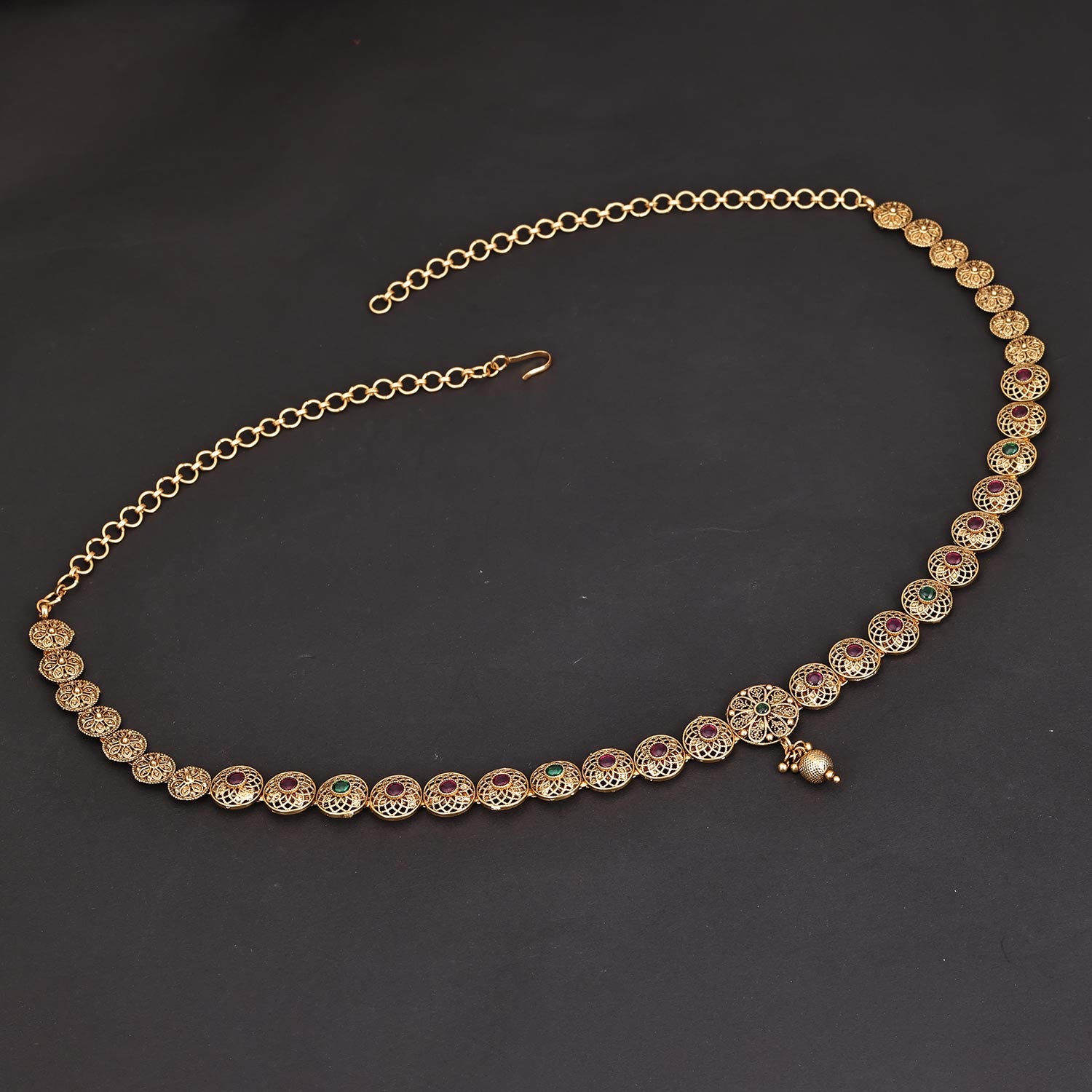 Sukkhi Dainty Gold Plated Pearl Golden Kamarband for Women