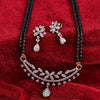 Sukkhi Comely  Rhodium Plated CZ Silver Mangalsutra Set for Women