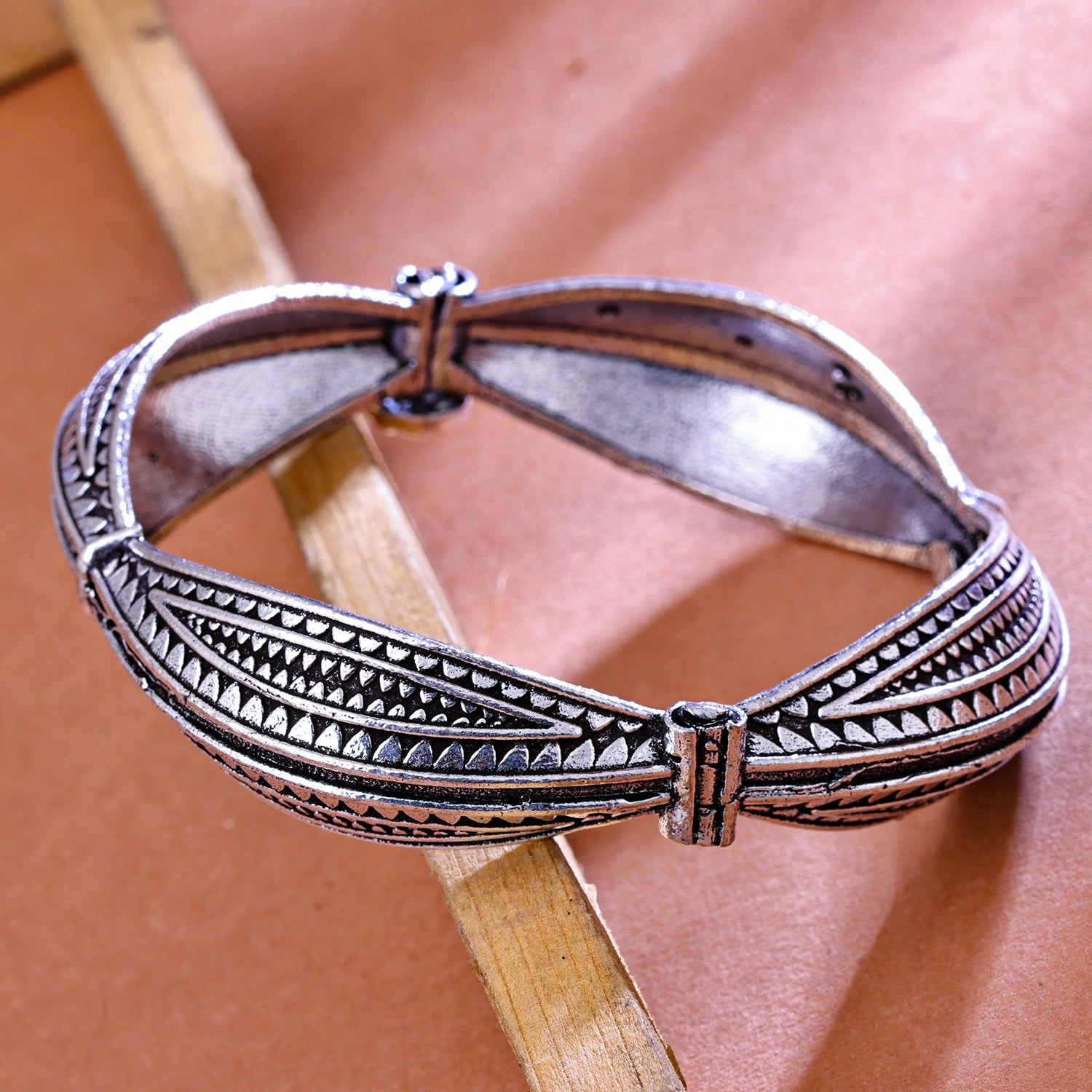 Sukkhi Oxidized Silver Kada for Women