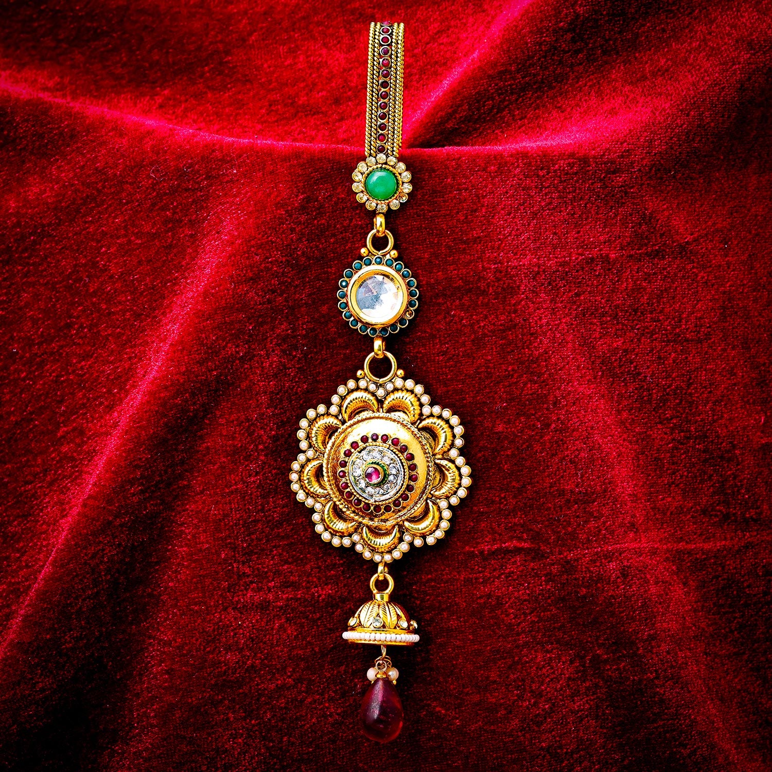 Sukkhi Marvelous Golden Gold Plated Pearl Chabi Challa for Women