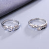 Sukkhi Glittery Silver Rhodium Plated CZ Toe Ring for Women
