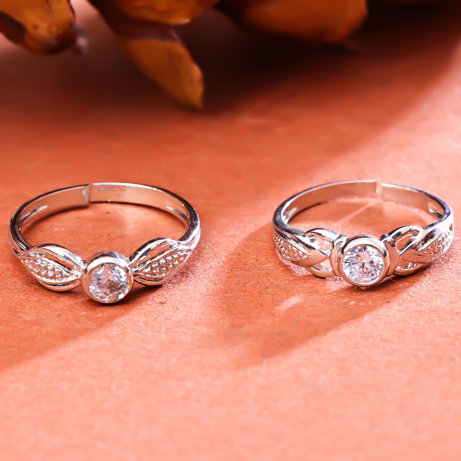 Sukkhi Delicate Silver Rhodium Plated CZ Toe Ring for Women