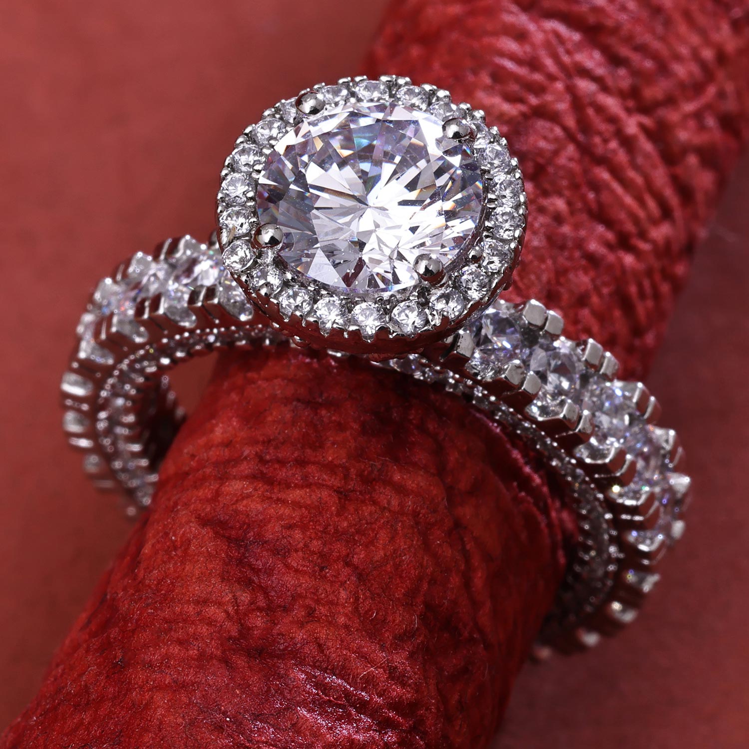 Sukkhi Glorious Silver Rhodium Plated CZ Ring for Women