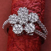 Sukkhi Floral Silver Rhodium Plated CZ Ring for Women