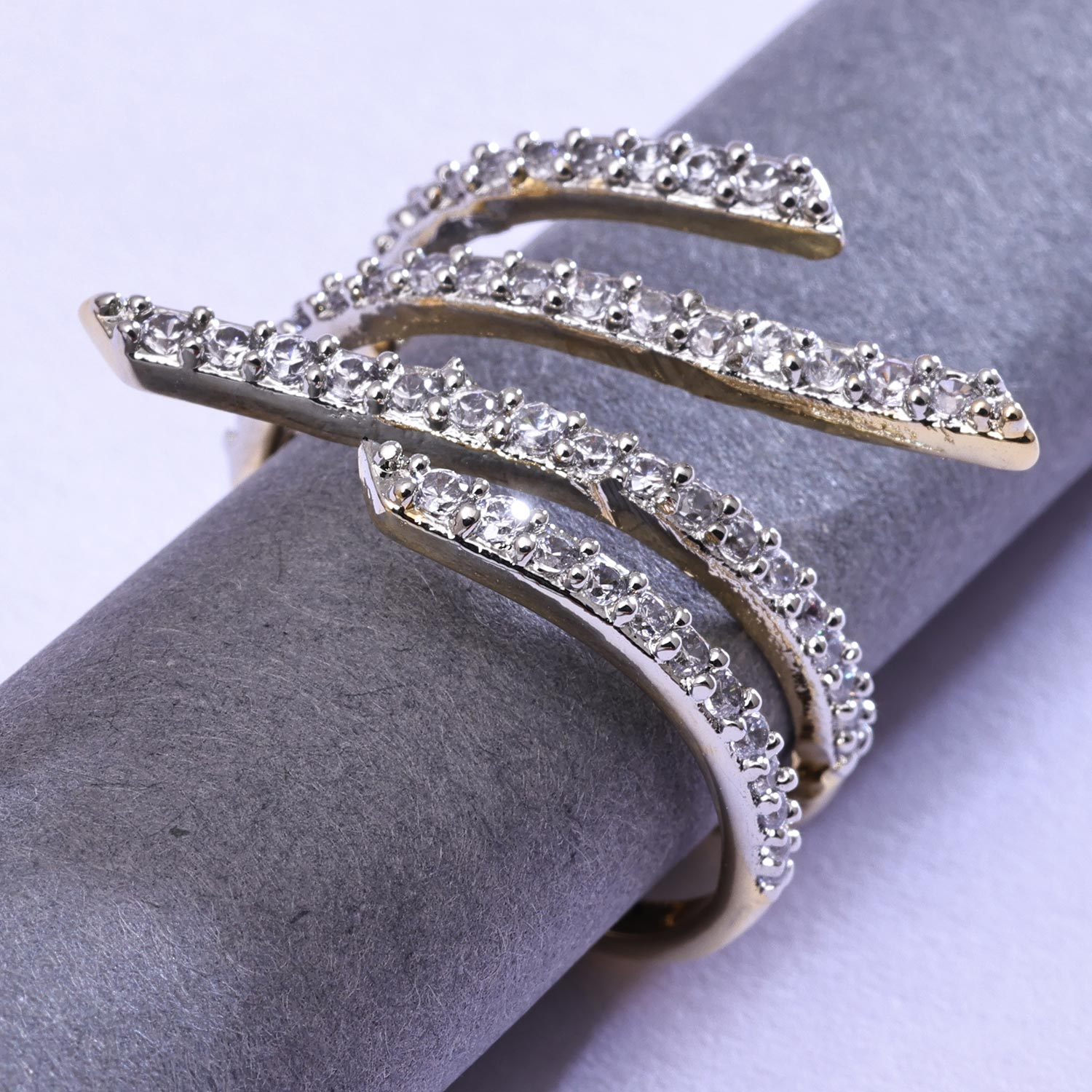 Sukkhi Glorious Golden Gold CZ Ring for Women