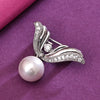 Sukkhi Fabulous Silver Rhodium Plated CZ Brooch for Women