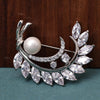 Sukkhi Dazzling Silver Rhodium Plated CZ Brooch for Women