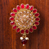 Sukkhi Glitzy Golden Gold Plated Pearl Brooch for Women