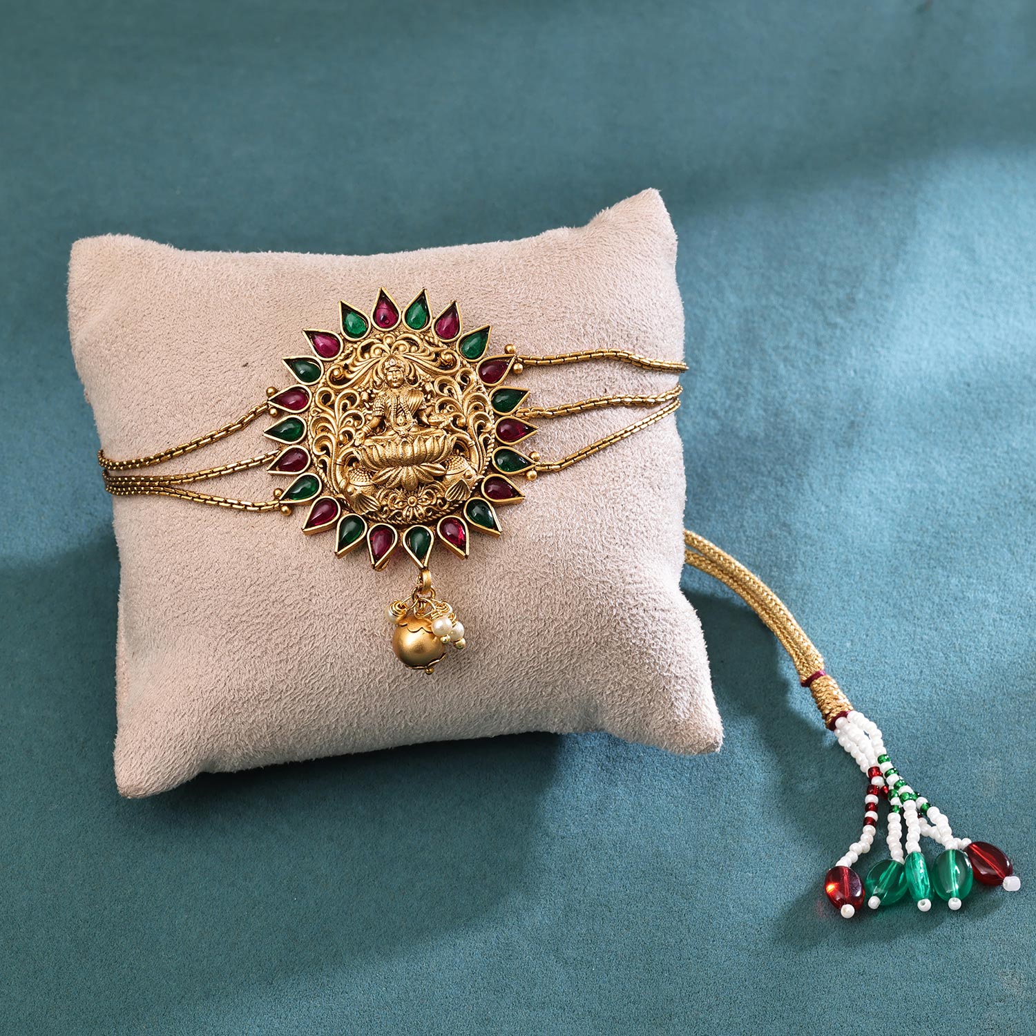 Sukkhi Floral Golden Gold Plated Pearl Bajuband for Women