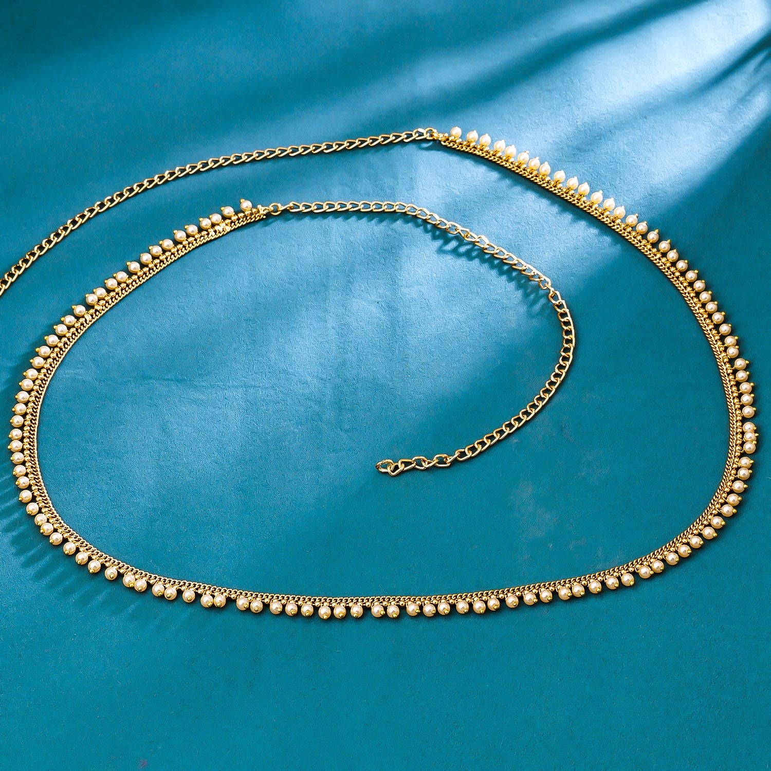 Sukkhi Lovley Golden Gold Plated Pearl Kamarband for Women