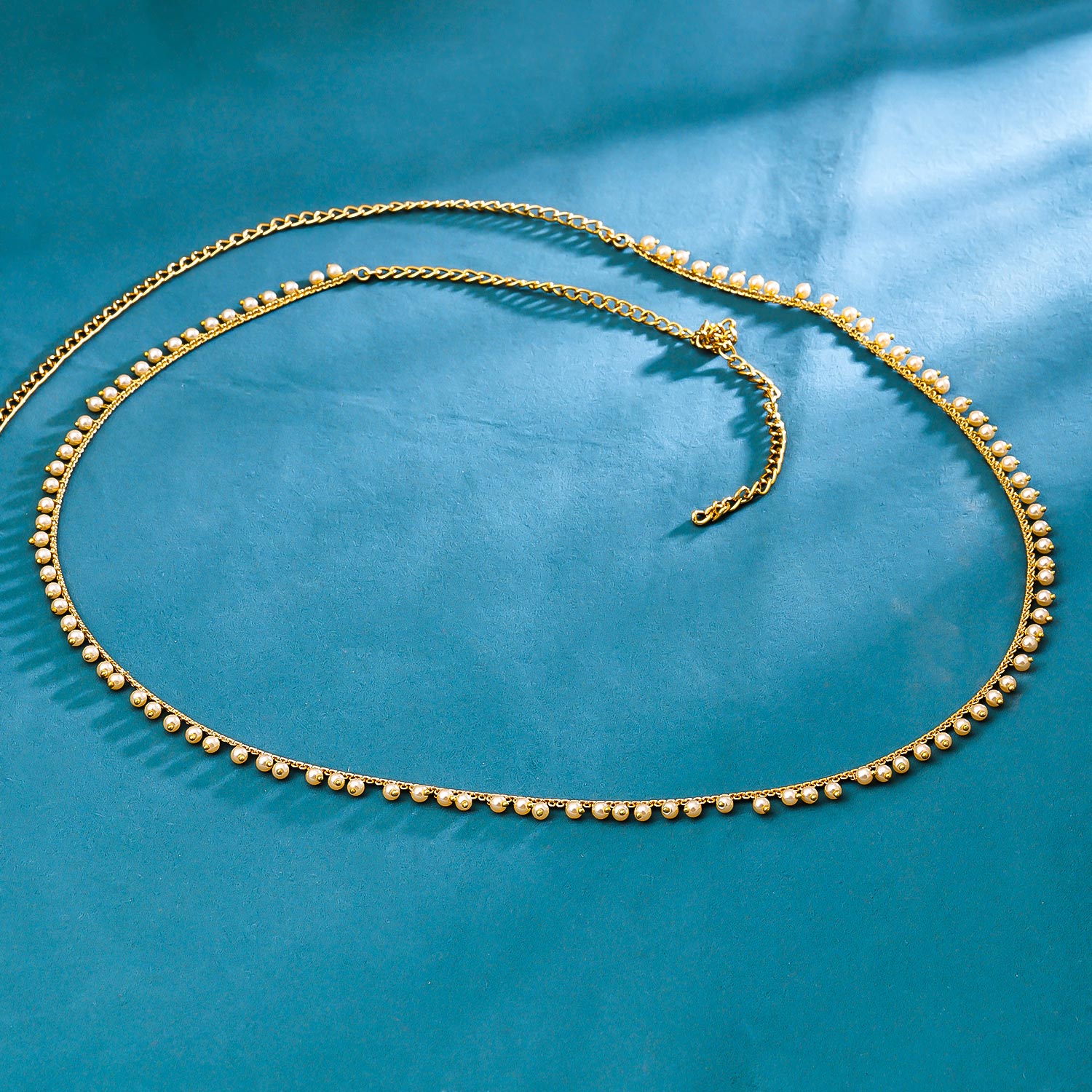 Sukkhi Delicate Golden Gold Plated Pearl Kamarband for Women