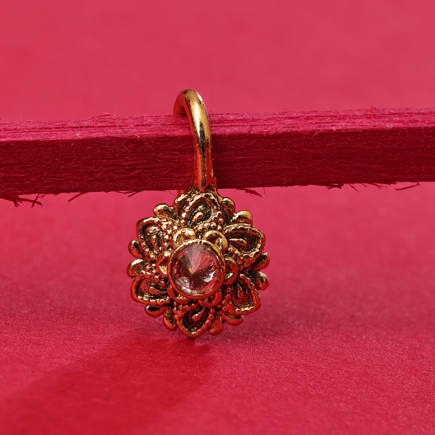 Sukkhi Dazzling Golden Gold Plated Pearl Nosepin for Women